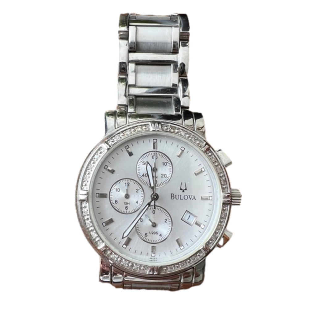Bulova Classy Unisex Silver Diamond Watch - Picture 2 of 7